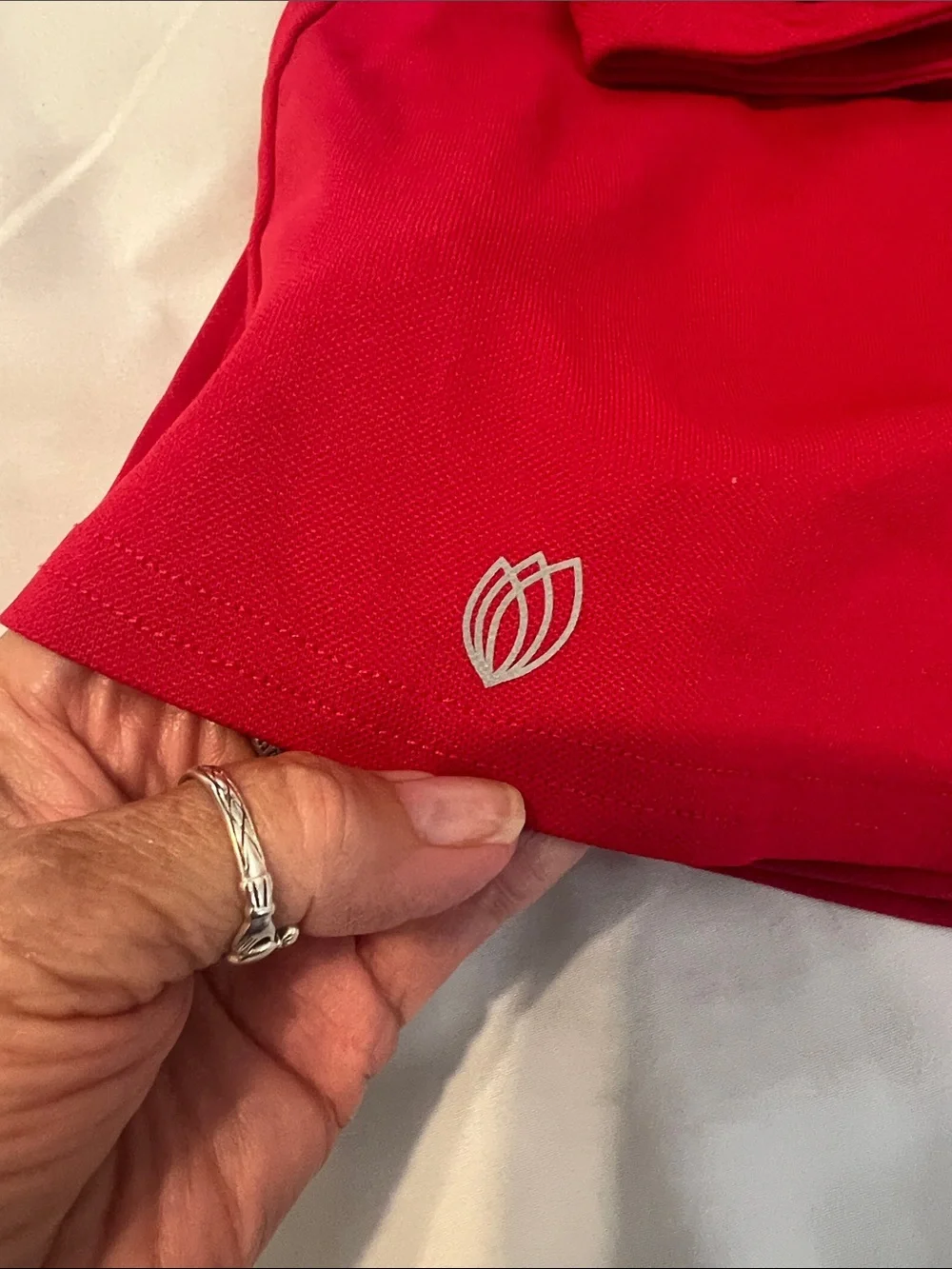 GG Blue SzXL Ruffle Tier Athletic Skort in Bright Red 2 Zipper Pockets Like New